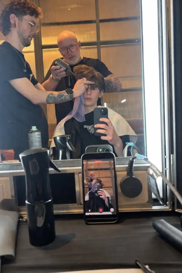 Dan Caines styling behind the scenes at London College of Fashion
