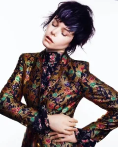 Textured dark plum purple pixie cut styled for Joseph Ferraro Hair Evocative collection